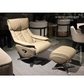 SUMO BODY TOUCH LEATHER RECLINER WITH FOOTSTOOL