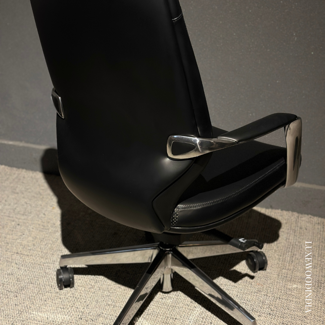 JARVIS ERGONOMIC CHAIR , BLACK MEDIUM BACK