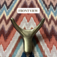 DEER KNOBS - Antique Brass Curtain Hook / Decorative Knob