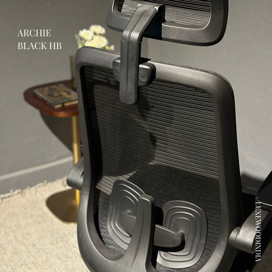 ARCHIE ERGONOMIC OFFICE / STUDY  CHAIR , BLACK HIGH BACK