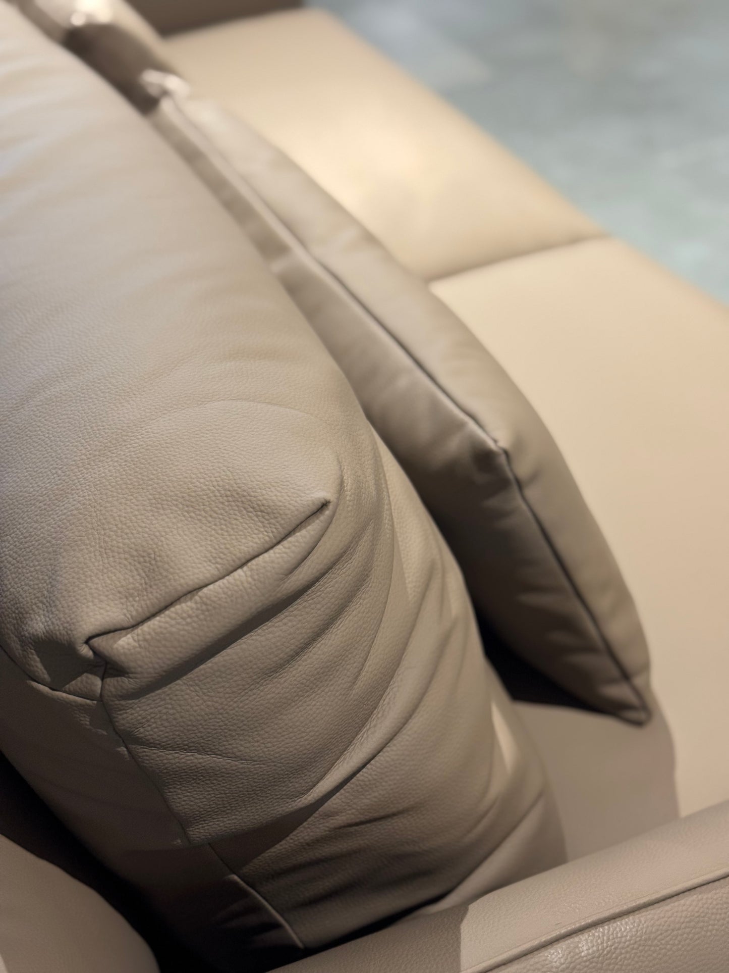 SOFA CUM BED WITH MATTRESS ( QUEEN SIZE ) - Leatherette mocha