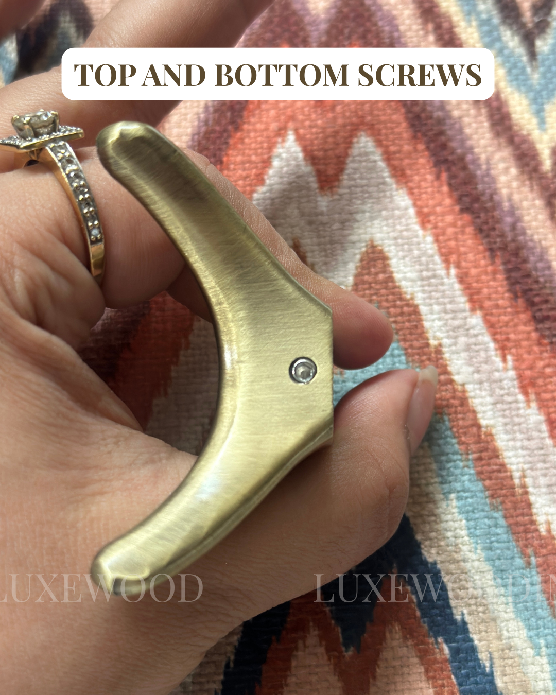 DEER KNOBS - Antique Brass Curtain Hook / Decorative Knob