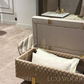 ZOE OTTOMAN / BENCH WITH STORAGE ( BEIGE / CREAM / WHITE / TAN )